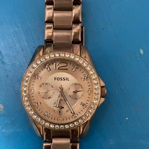 Rose Gold Fossil Watch